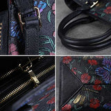 Brenice Women Cowhide Tote Handbag Vintage Rivet Shoulder Crossbody Bag