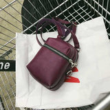 Women PU Simple Wild Zipper Crossbody Bag Shoulder Bag