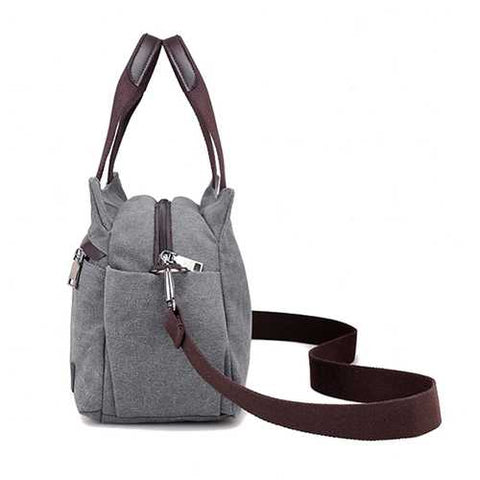 Brenice Women Lotus Canvas Handbag Chinese Crossbody Bag