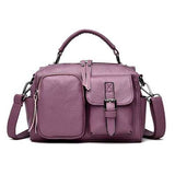 Women Genuine Leather Boston Fashion Handbag Shoulder Bag