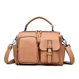 Women Genuine Leather Boston Fashion Handbag Shoulder Bag