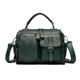 Women Genuine Leather Boston Fashion Handbag Shoulder Bag