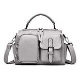 Women Genuine Leather Boston Fashion Handbag Shoulder Bag