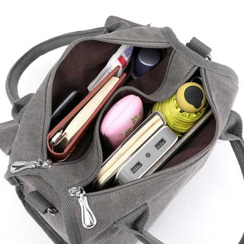 KVKY Canvas Tote Handbags Simple Shoulder Bags