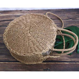 Round Rattan Straw Bohemia Style Beach Circle Beach Bags