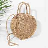 Round Rattan Straw Bohemia Style Beach Circle Beach Bags