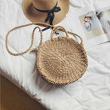 Round Rattan Straw Bohemia Style Beach Circle Beach Bags