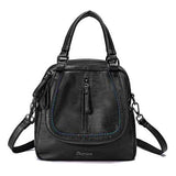 Brenice Women Multifunction Soft Handbag Vintage Bohemian Shoulder Crossbody Bag Backpack