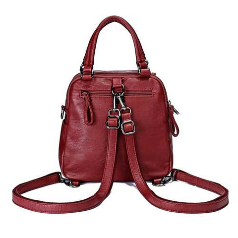 Brenice Women Multifunction Soft Handbag Vintage Bohemian Shoulder Crossbody Bag Backpack