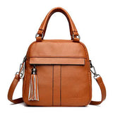 Women Leisure Solid Handbag Multi-function Backpack