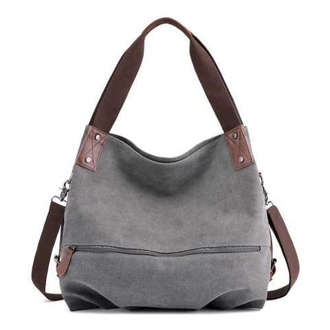 KVKY Canvas Tote Handbag Minimalist Fashion Summer Shopping Bag Shoulder Crossbody Bag