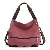 KVKY Canvas Tote Handbag Minimalist Fashion Summer Shopping Bag Shoulder Crossbody Bag