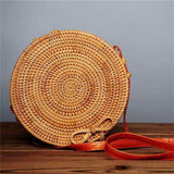 Hand Woven Bag Round Rattan Straw Bags Bohemia Beach Bag