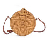 Hand Woven Bag Round Rattan Straw Bags Bohemia Beach Bag