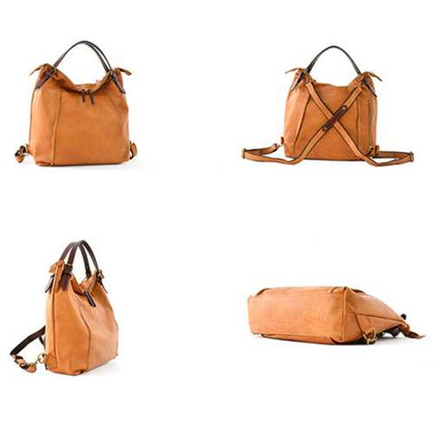 Brenice Women Tote Handbag Vintage Multifuntion Backpack Shoulder Crossbody Bag