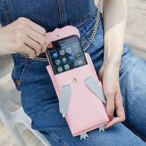 Women Cartoon Pattern Cute Purse 5.5 Inches Phone Bag