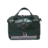 Women Genuine Leather Patchwork Handbag Crossbody Bag