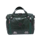 Women Genuine Leather Patchwork Handbag Crossbody Bag