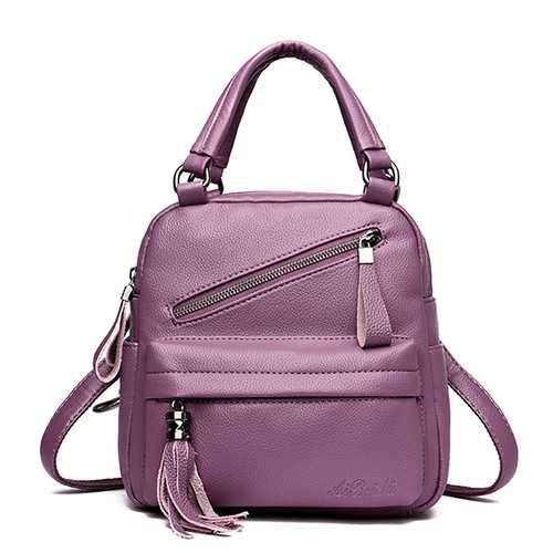 Women Casual Handbag Solid Soft Faux Leather Crossbody Bag