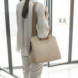 Women Solid Oxford Large Capacity Crossbody Bag Handbag