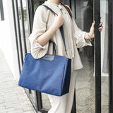 Women Solid Oxford Large Capacity Crossbody Bag Handbag