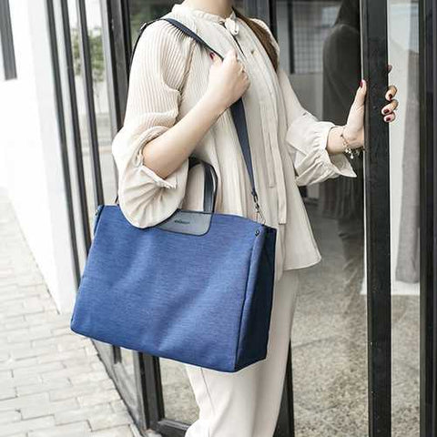 Women Solid Oxford Large Capacity Crossbody Bag Handbag
