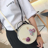 Women Fresh Style Flower Pattern Patchwork Bucket Bag