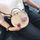 Women Fresh Style Flower Pattern Patchwork Bucket Bag
