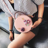 Women Fresh Style Flower Pattern Patchwork Bucket Bag