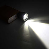 XANES 2401A XPE 120Lumens 3Modes USB Rechargeable Portable Zoomable USB Light LED Flashlight Head