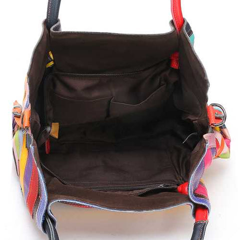 Women Genuine Leather Floral Crossbody Bag Designer Handbag