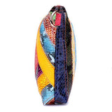 Women Genuine Leather Patchwork Stitching Crossbody Bag