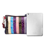 Women Genuine Leather Patchwork Stitching Crossbody Bag