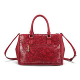 Brenice Women Embossed Handbag Floral Fashion Crossbody Bag