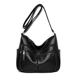 Women Soft Leather Multi-slot Crossbody Bag