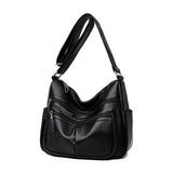 Women Soft Leather Multi-slot Crossbody Bag