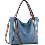Brenice Women Large Capacity Handbag PU Leather Hardware Tote Shoulder Crossbody Bag