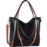 Brenice Women Large Capacity Handbag PU Leather Hardware Tote Shoulder Crossbody Bag