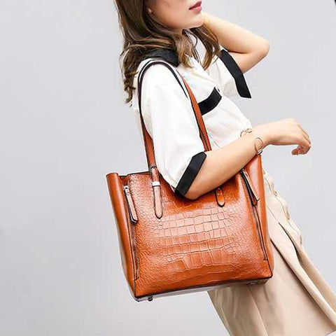 Women Leather Stylish Brief  Handbag Shoulder Bag