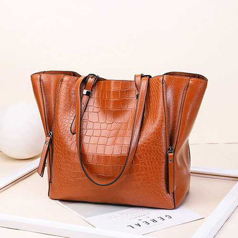 Women Leather Stylish Brief  Handbag Shoulder Bag