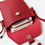 Women PU Leisure 5.5 Inches Phone Bag Crossbody Bag