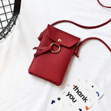 Women PU Leisure 5.5 Inches Phone Bag Crossbody Bag