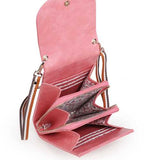 Women Microfiber Hand Painted 6 Card Slot National Phone Bag