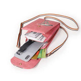 Women Microfiber Hand Painted 6 Card Slot National Phone Bag