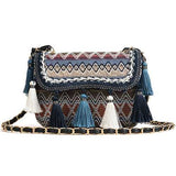 Women Tassel Bohemian Shoulder Bag Crossbody Bags Travel Bag