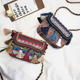 Women Tassel Bohemian Shoulder Bag Crossbody Bags Travel Bag