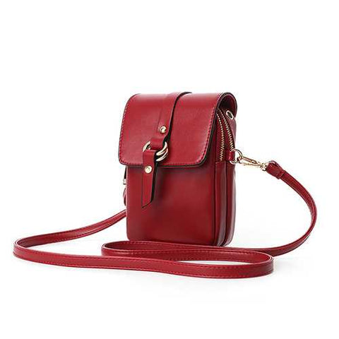 Women Faux Leather Mini Phone Bags Crossbody Bags