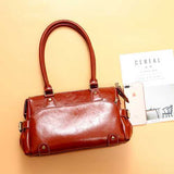 Women Genuine Leather Cowhide Vintage Designer Handbag