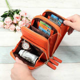 Women Solid Faux leather Clutch Bag Card Bag Phone Bag