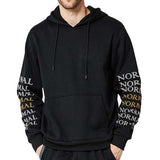 Men Letter Print Drawstring Sports Hoodies Sweatshirt